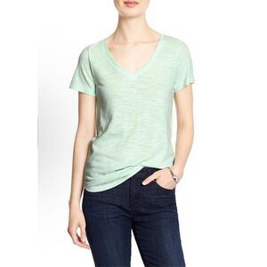 Universal Thread Light Green V Neck Basic Classic Short Sleeve T Shirt Size XL